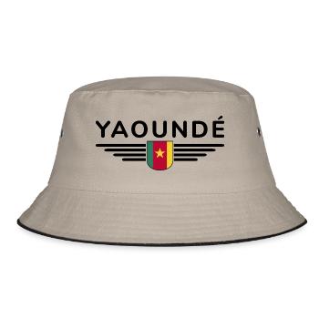 Yaoundé Design – Fier de la capitale du Cameroun - Bob - kaki/noir - Devant