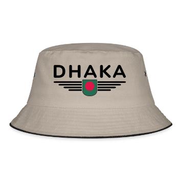 Dhaka Design – Heart of Bangladesh - Bucket Hat - khaki/black - Front