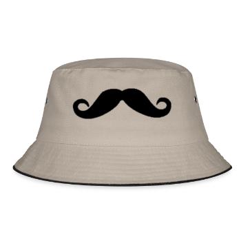Schnurrbärte - Bucket Hat - Khaki/Schwarz - Vorne