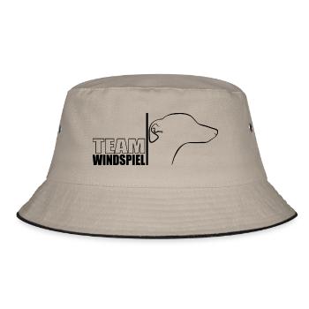 TEAM Greyhound Dogs Dog Greyhounds Wilsigns - Bucket Hat - khaki/black - Front