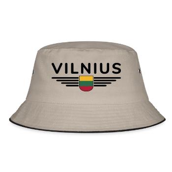 T-shirt Vilnius – Déclaration élégante - Bob - kaki/noir - Devant