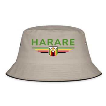 T-shirt Harare pour les fans du Zimbabwe - Bob - kaki/noir - Devant