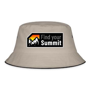 Find Your Summit - Bucket Hat - khaki/black - Front