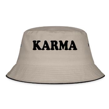 Karma - Bucket Hat - Khaki/Schwarz - Vorne