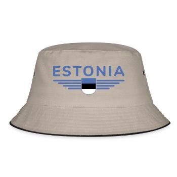 Estonia T-Shirt – For real fans - Bucket Hat - khaki/black - Front