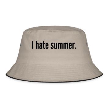 I hate summer. - Bucket Hat - khaki/black - Front
