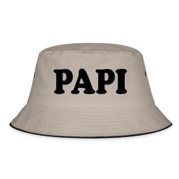 Papi - Bucket Hat - Khaki/Schwarz - Vorne