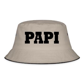 Papi - Bucket Hat - Khaki/Schwarz - Vorne