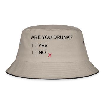 are you drunk? - Bucket Hat - khaki/black - Front