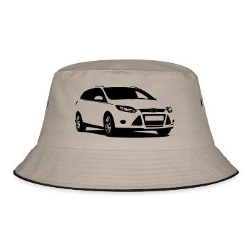 Focus - Bucket Hat - Khaki/Schwarz - Vorne