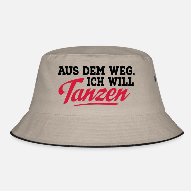 tanzen - Bucket Hat - Khaki/Schwarz