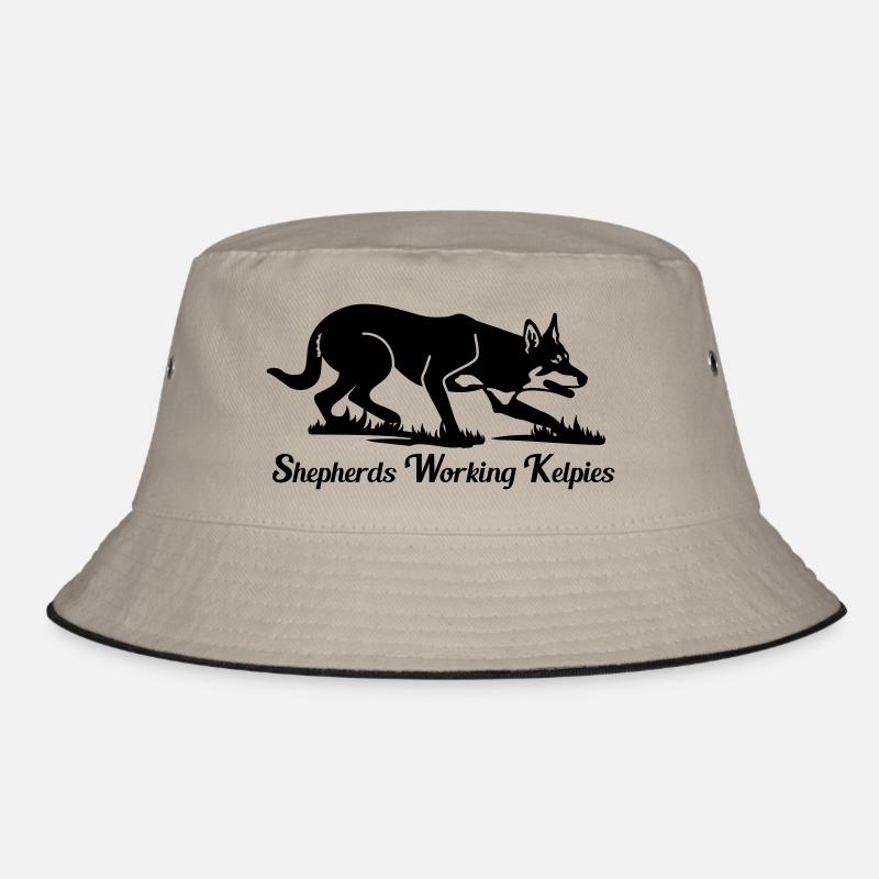 Kelpie - Bucket Hat - Khaki/Schwarz