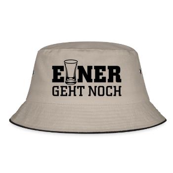 Einer geht noch - Bucket Hat - Khaki/Schwarz - Vorne