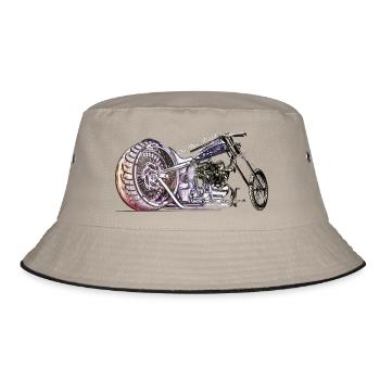 Motorcycles - Bucket Hat - Khaki/Schwarz - Vorne