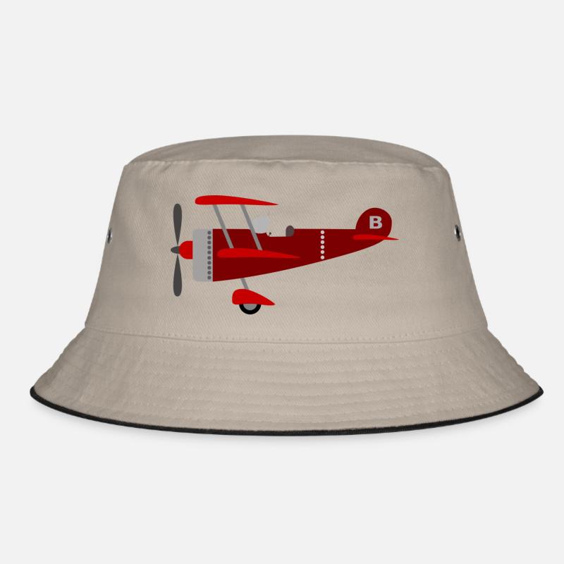Flugzeug rot Bucket Hat