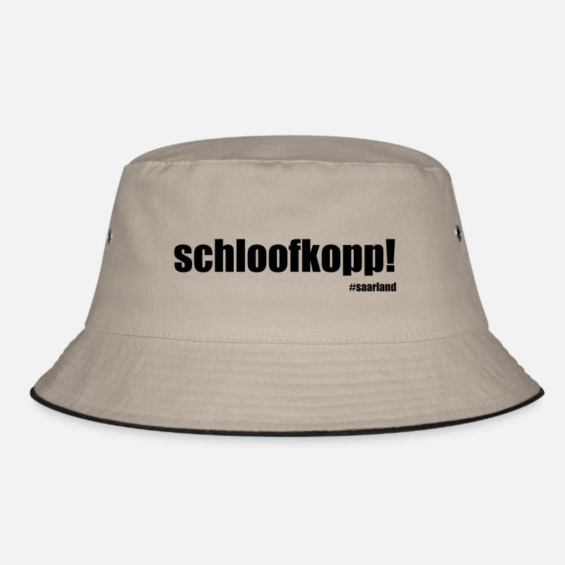 "Schloofkopp" Saarland Design GeschenkGeschenkidee Bucket Hat