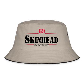 2 colors - Skinhead My Way of Life Skinheads - Bucket Hat - khaki/black - Front