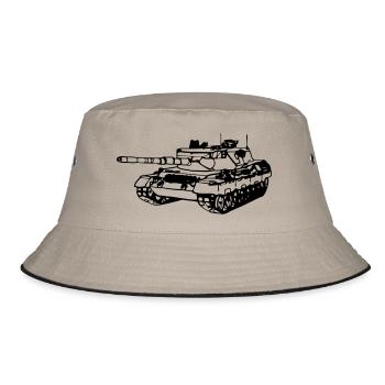 Panzer Leopard 1 - Bucket Hat - Khaki/Schwarz - Vorne