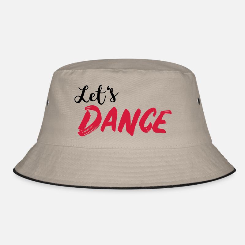 Let's DANCE - Lass uns tanzen - Bucket Hat - Khaki/Schwarz