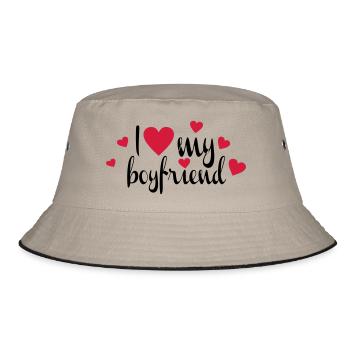 boyfriend - Bucket Hat - khaki/black - Front