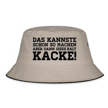 THE kannste ALREADY SO MAKE BUT THEN STOP DECENCY - Bucket Hat - khaki/black - Front