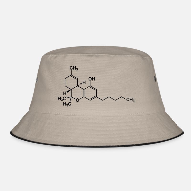 THC tetrahydrocannabinol molecule Bucket Hat