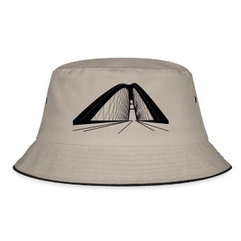 Fehmarnsundbrücke - Bucket Hat - Khaki/Schwarz - Vorne