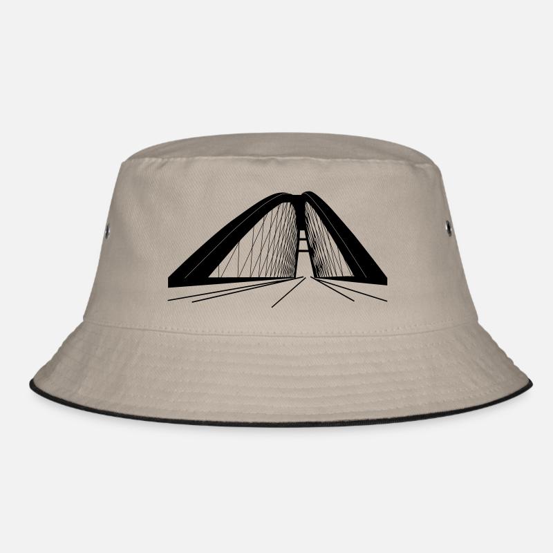 Fehmarnsundbrücke - Bucket Hat - Khaki/Schwarz