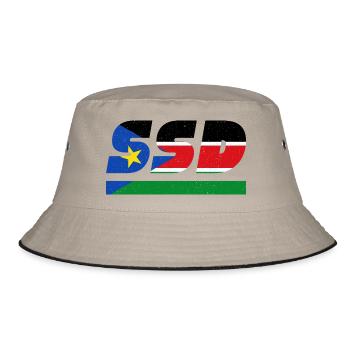 Drapeau du Soudan du Sud Drapeau SSD - Bob - kaki/noir - Devant