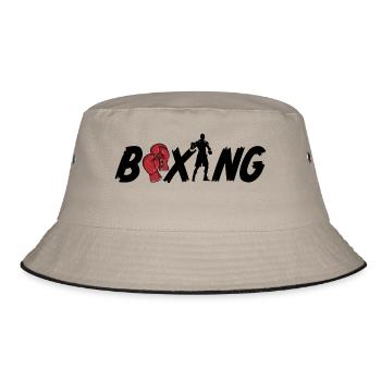 Boxing Boxer - Bucket Hat - Khaki/Schwarz - Vorne