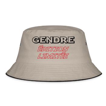 Limited edition GENDRE - Bucket Hat - khaki/black - Front