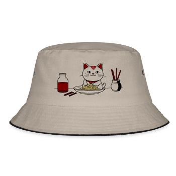 Chat et ramen - Bob - kaki/noir - Devant