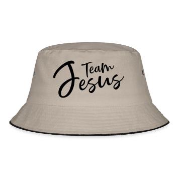 Team Jesus - Bucket Hat - khaki/black - Front
