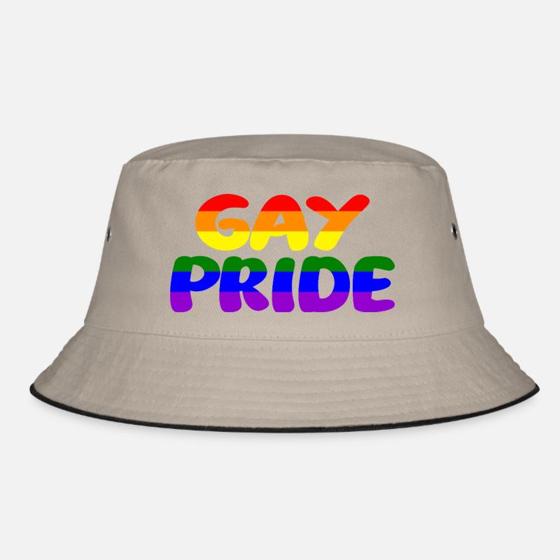 Schwul - Bucket Hat - Khaki/Schwarz