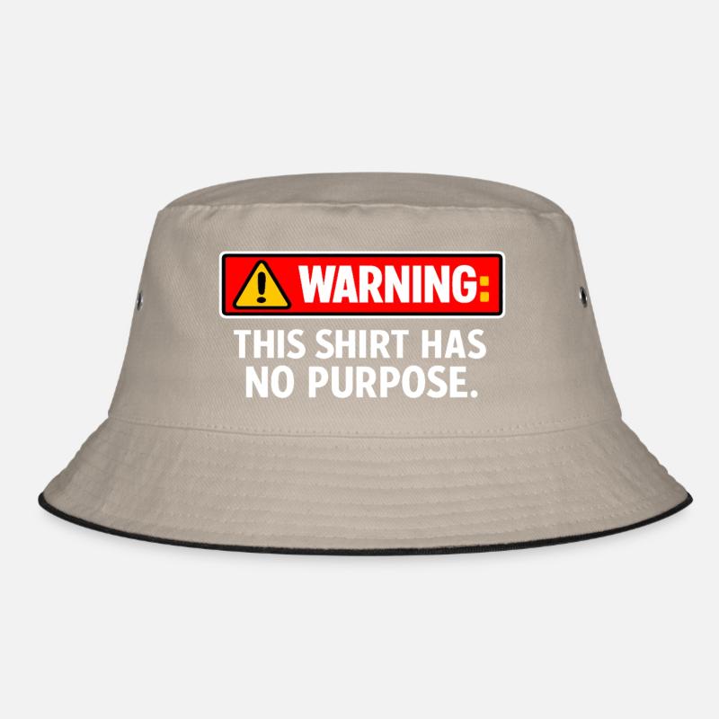 Warnung: Dieses Hemd hat keinen Zweck - Bucket Hat - Khaki/Schwarz