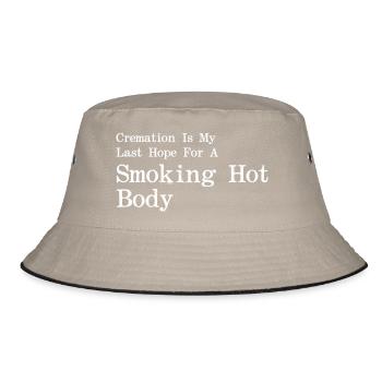 Letzte Hoffnung für einen verdammt heißen Körper - Bucket Hat - Khaki/Schwarz - Vorne