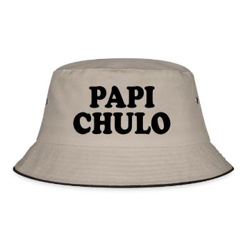Papi chulo - Bucket Hat - khaki/black - Front