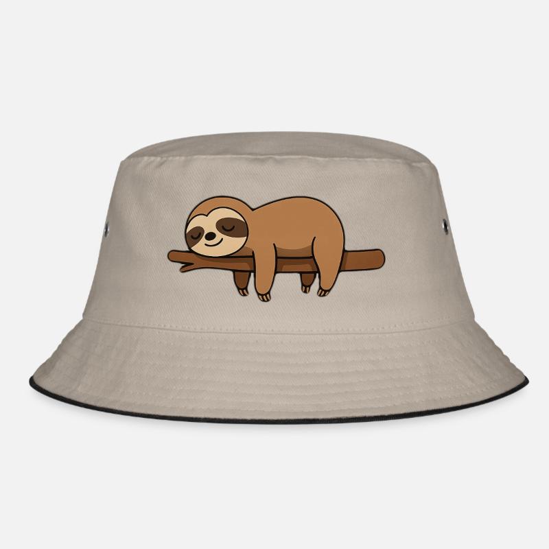 Schlafendes Faultier auf Ast Bucket Hat