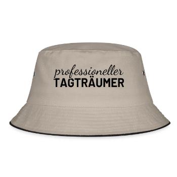 Professioneller Tagträumer - Bucket Hat - Khaki/Schwarz - Vorne