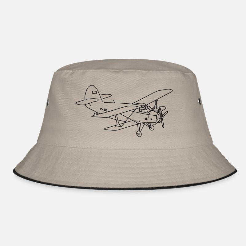 Doppeldecker - Bucket Hat - Khaki/Schwarz