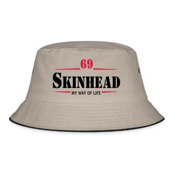 Working Class Skinhead Oi! Antiracist Bootboys My - Bucket Hat - khaki/black - Front