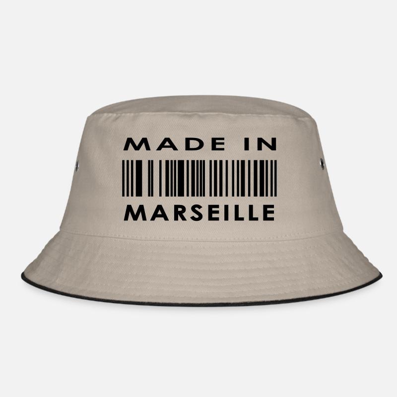 Marseille - Bucket Hat - Khaki/Schwarz