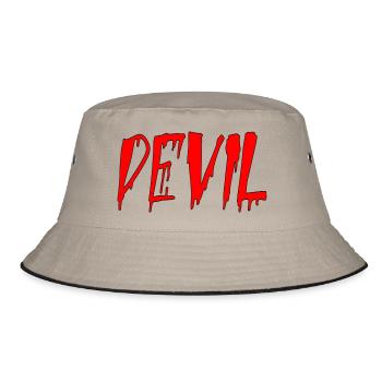 devil - Bucket Hat - khaki/black - Front