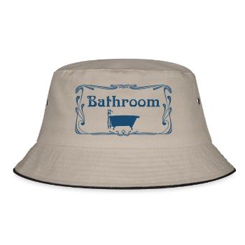 bath bath bathtub bathtub shower shower7 - Bucket Hat - khaki/black - Front