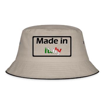 Made in Italy - Bucket Hat - Khaki/Schwarz - Vorne
