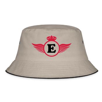 E Design - Bucket Hat - Khaki/Schwarz - Vorne