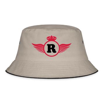 R Design - Bucket Hat - Khaki/Schwarz - Vorne