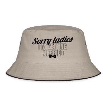 Marry ladies bachelorette party gift - Bucket Hat - khaki/black - Front