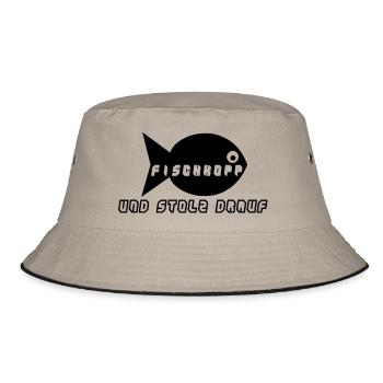 Fischkopp - Bucket Hat - Khaki/Schwarz - Vorne