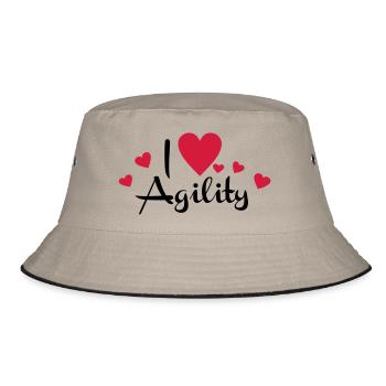 agility - Bucket Hat - khaki/black - Front